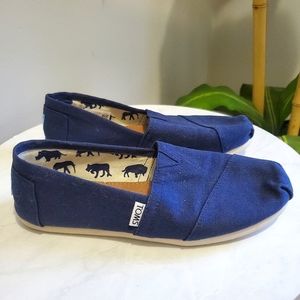 Navy Blue Toms Alpargata Loafers Women's Shoes Size 8